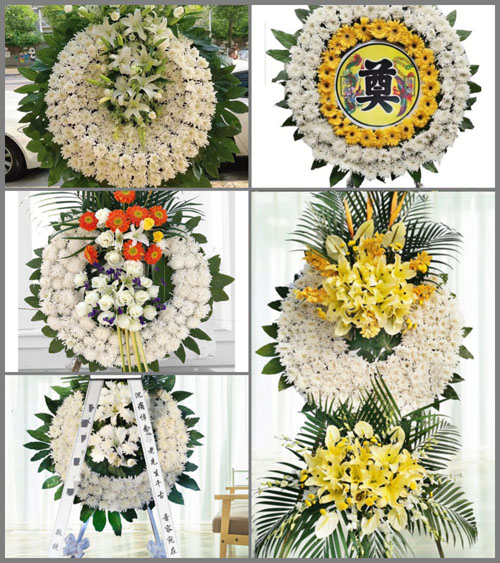 江苏泰州姜堰区溱潼镇南寺村花圈速递